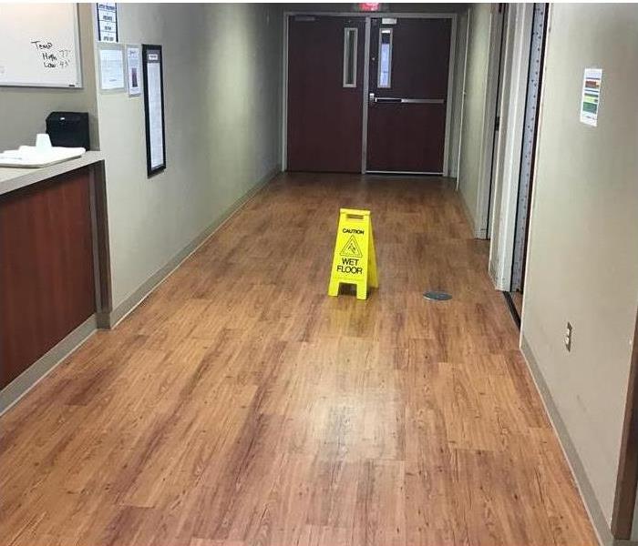 water on commercial flooring