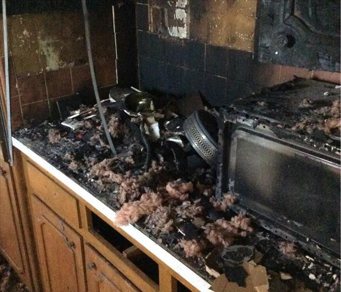 burned kitchen cabinets